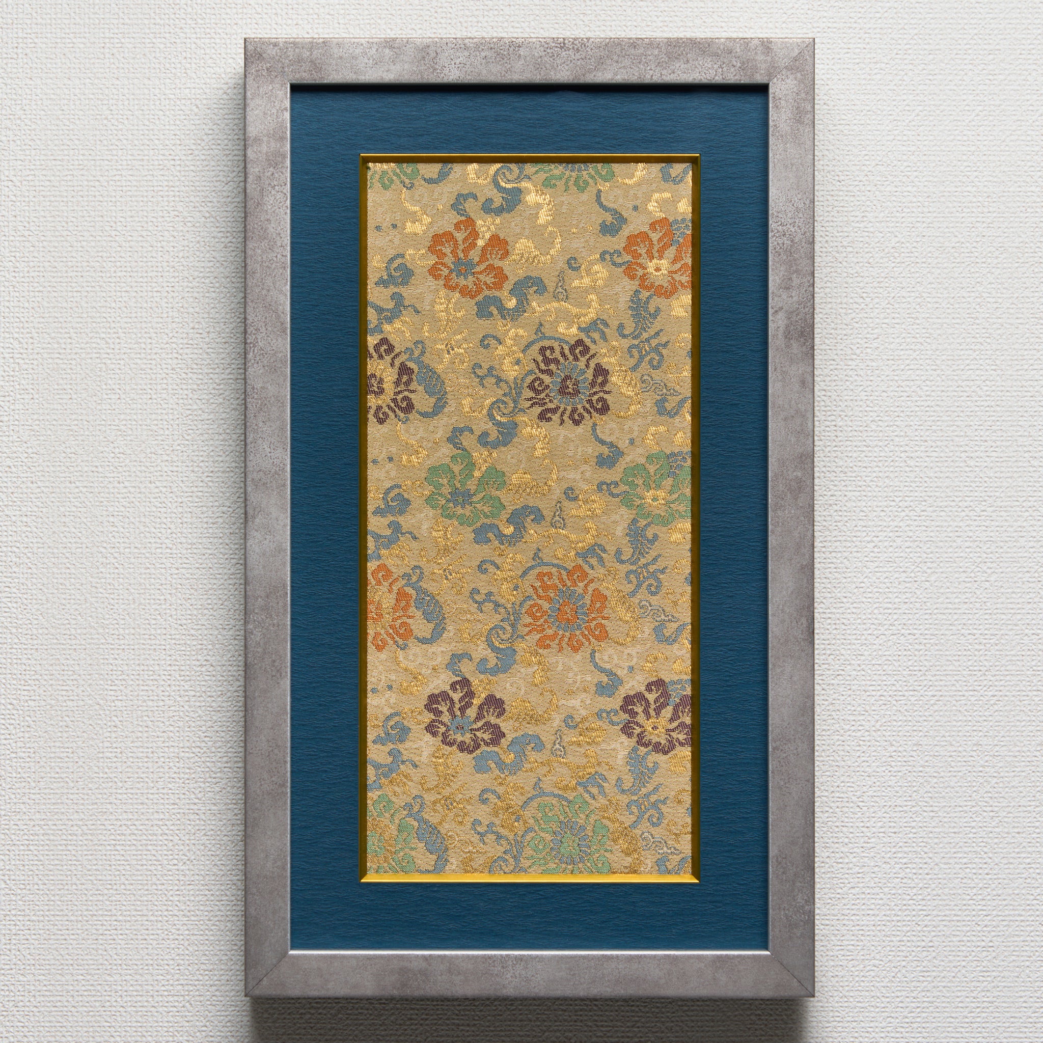 Karahana Nishijin-ori Framed Artwork with Silver Frame