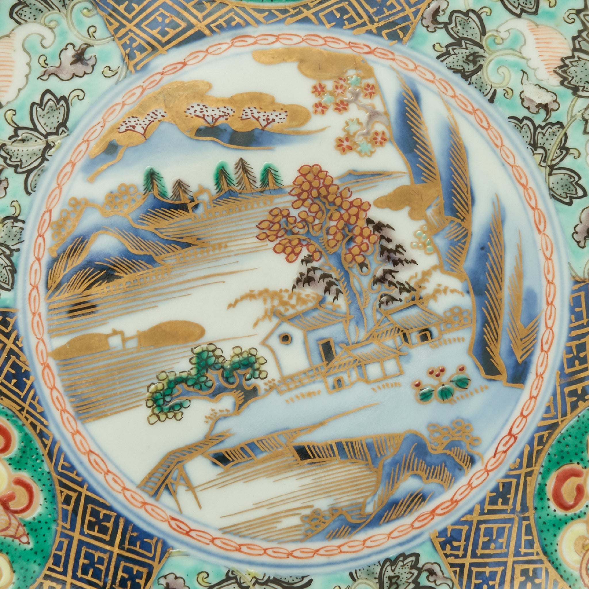 Imari Colored Large Dish